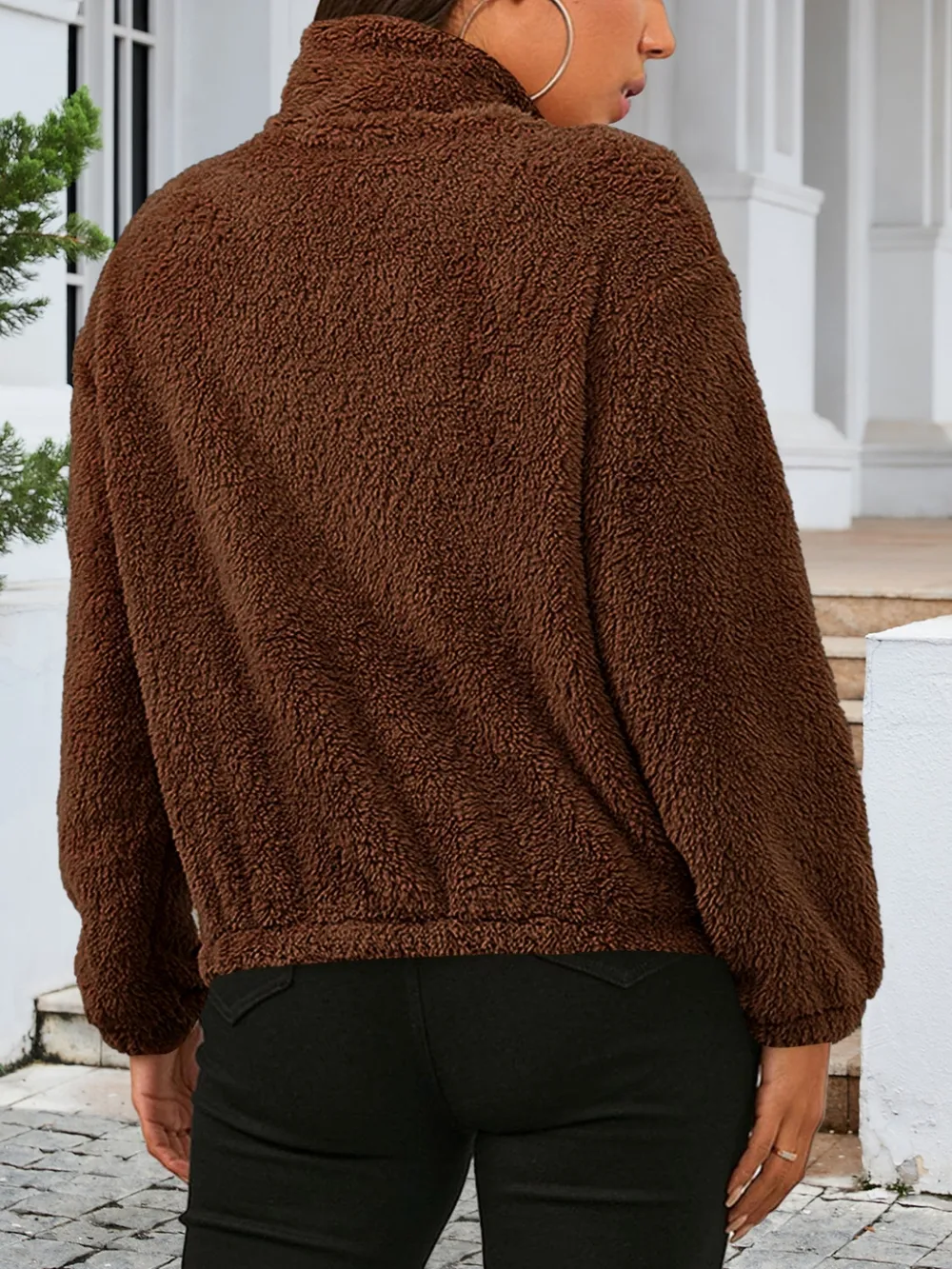 Zip Up Turtleneck Long Sleeve Jacket, image 6