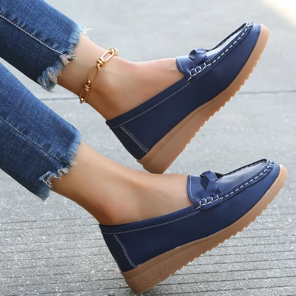 Weave Wedge Heeled Loafers, image 11