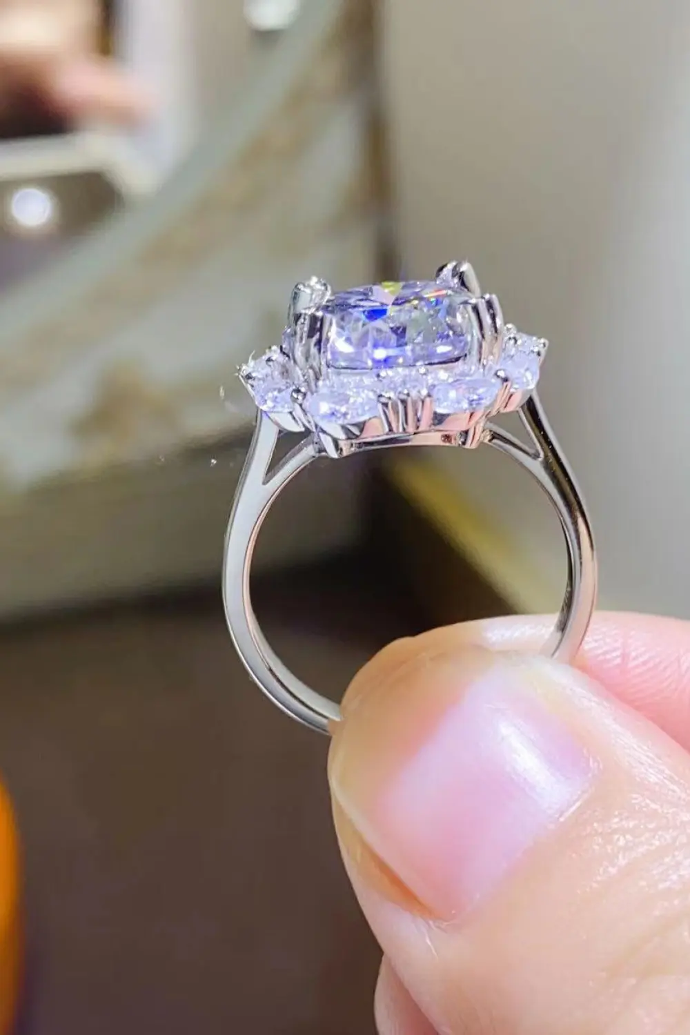 5 Carat Moissanite 925 Sterling Silver Ring, image 6