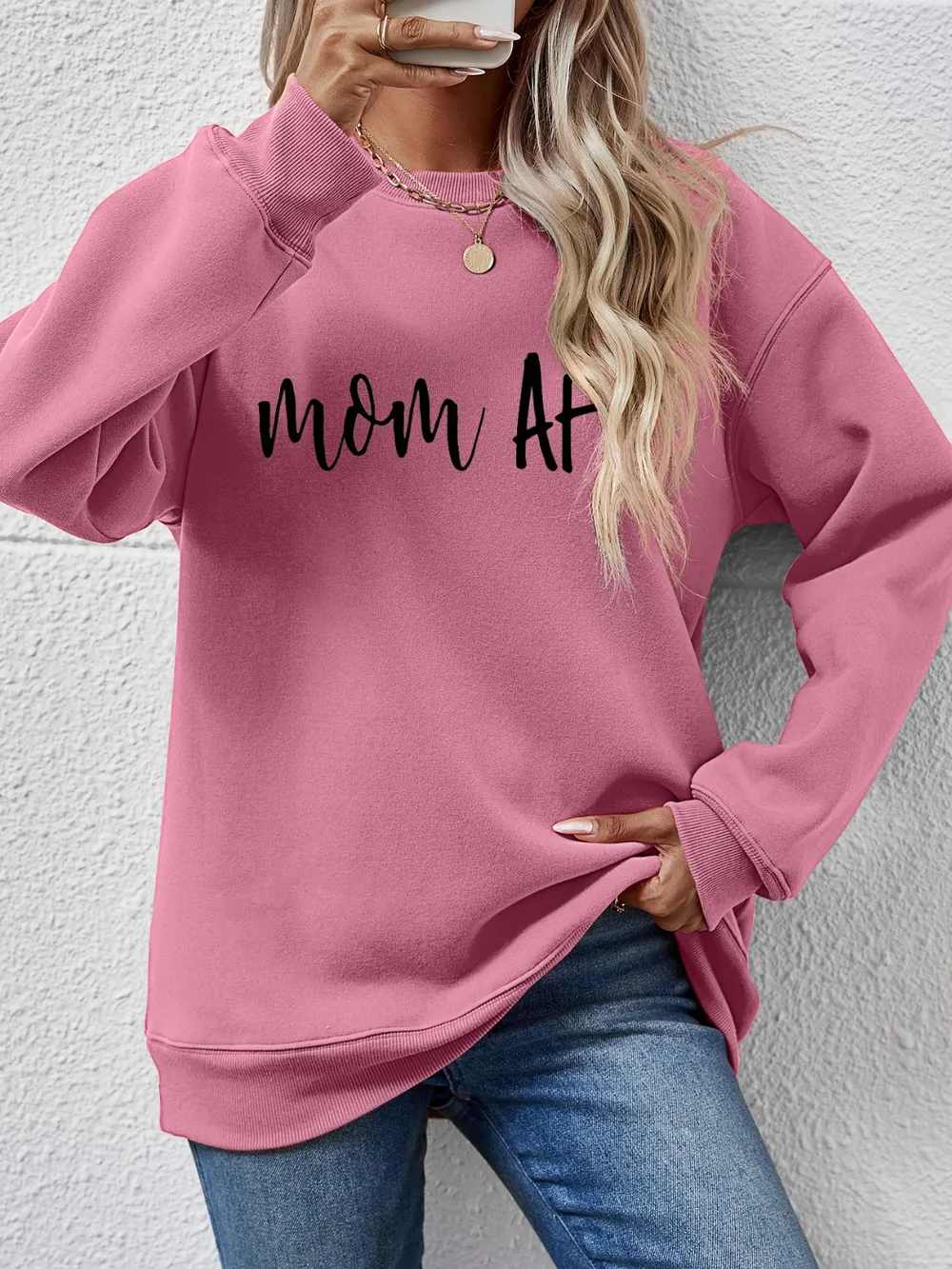 Letter Graphic Dropped Shoulder Sweatshirt, image 16