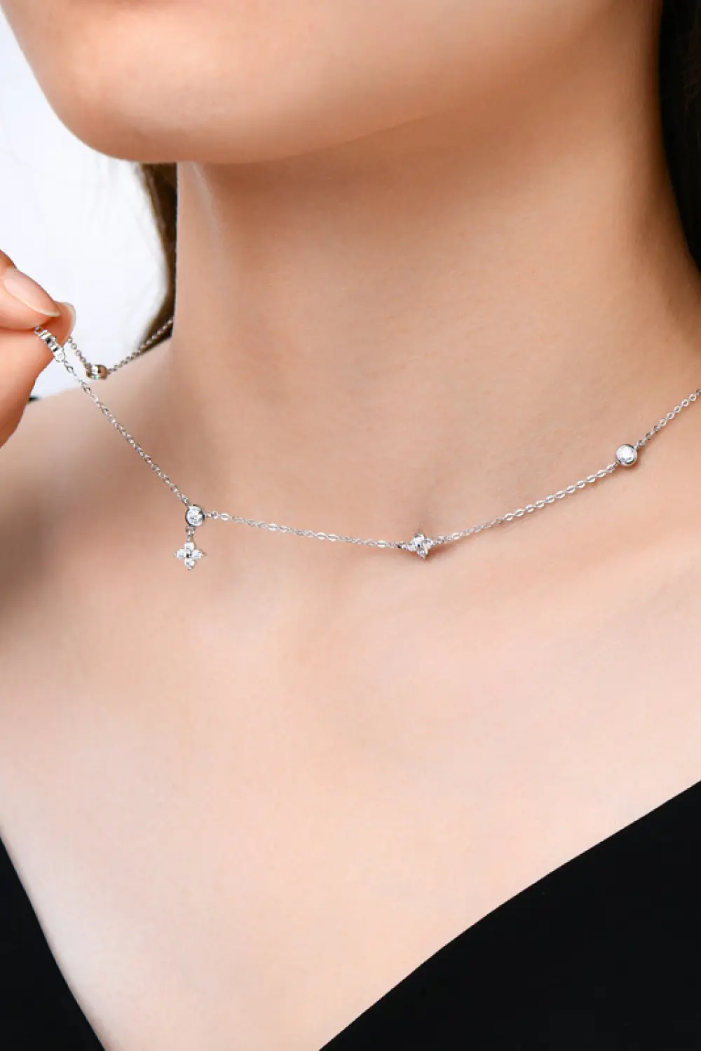 Moissanite 925 Sterling Silver Necklace, image 3