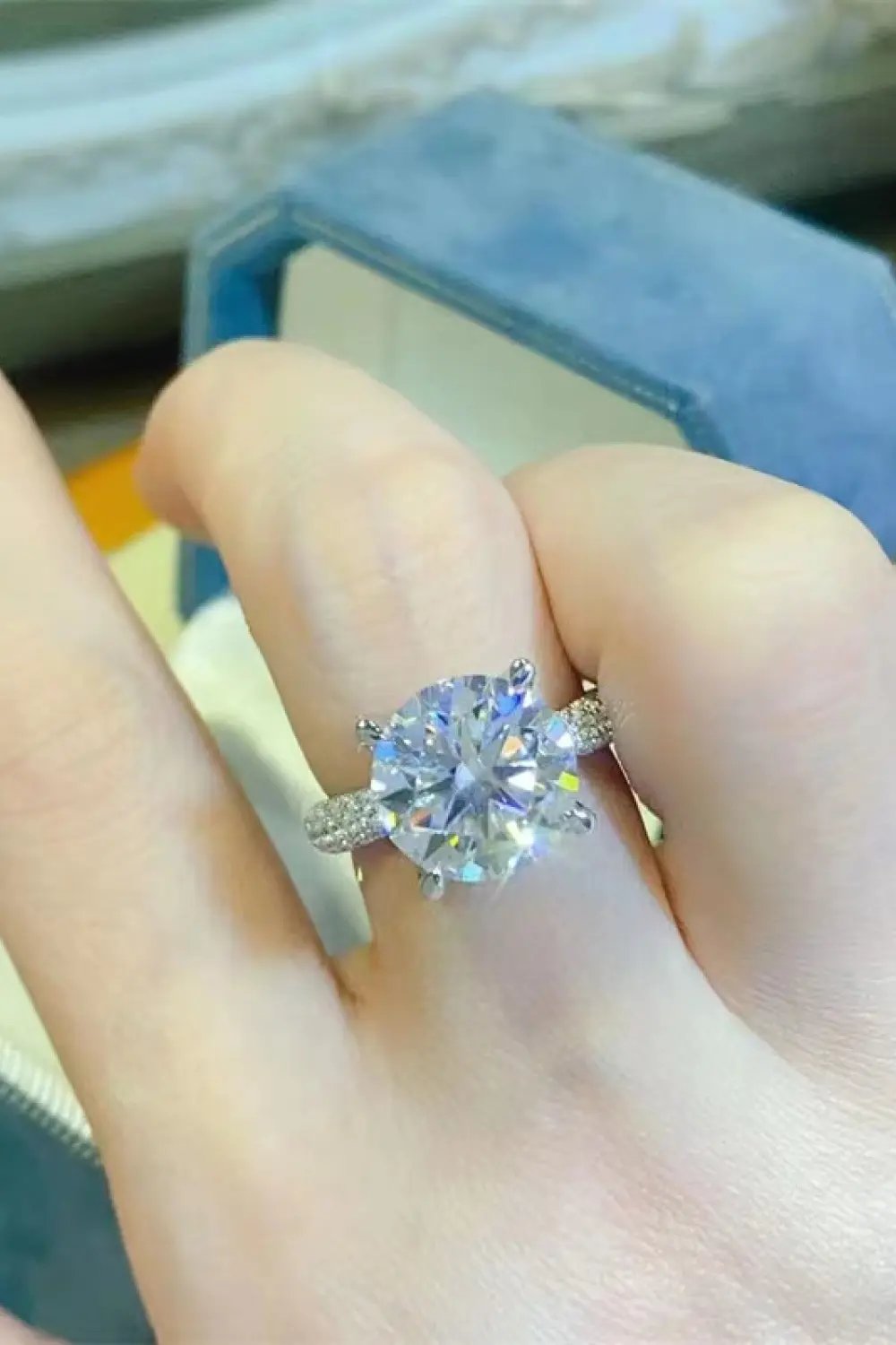 5 Carat Moissanite 925 Sterling Silver Ring, image 9