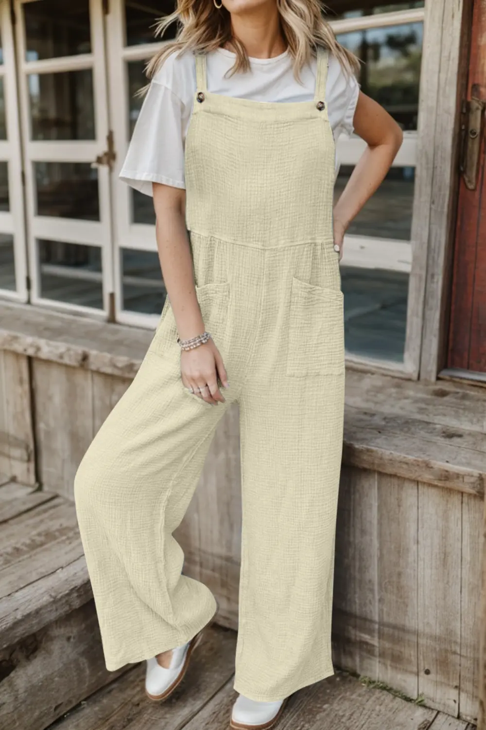 Full Size Wide Leg Front Pocket Jumpsuit, image 11