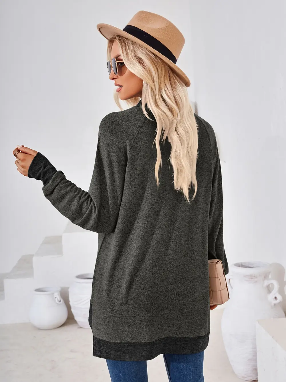 Contrast Mock Neck Long Sleeve T-Shirt, image 31