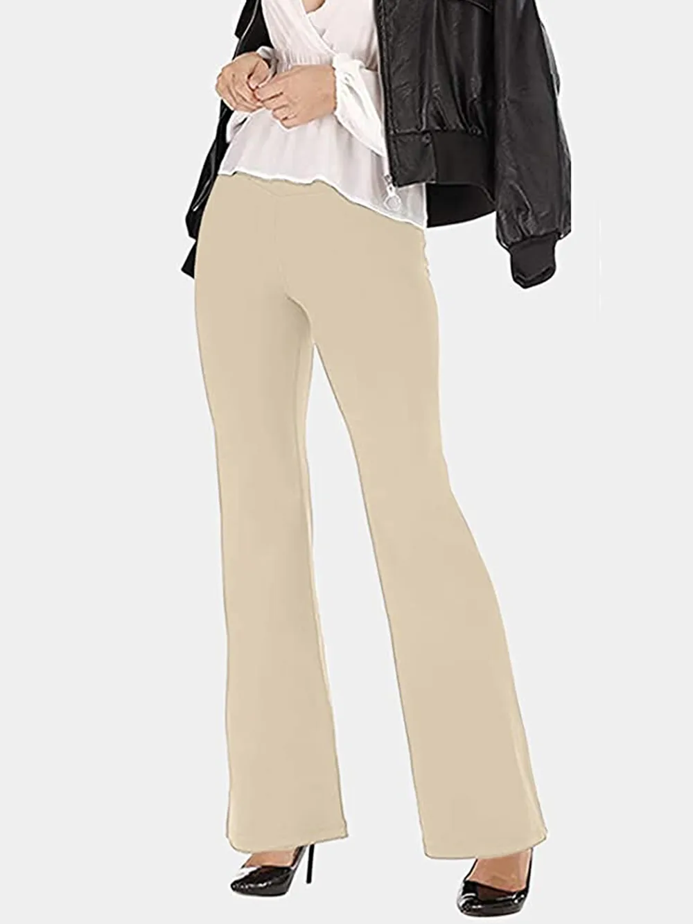 V-Waist Bootcut Long Pants, image 10