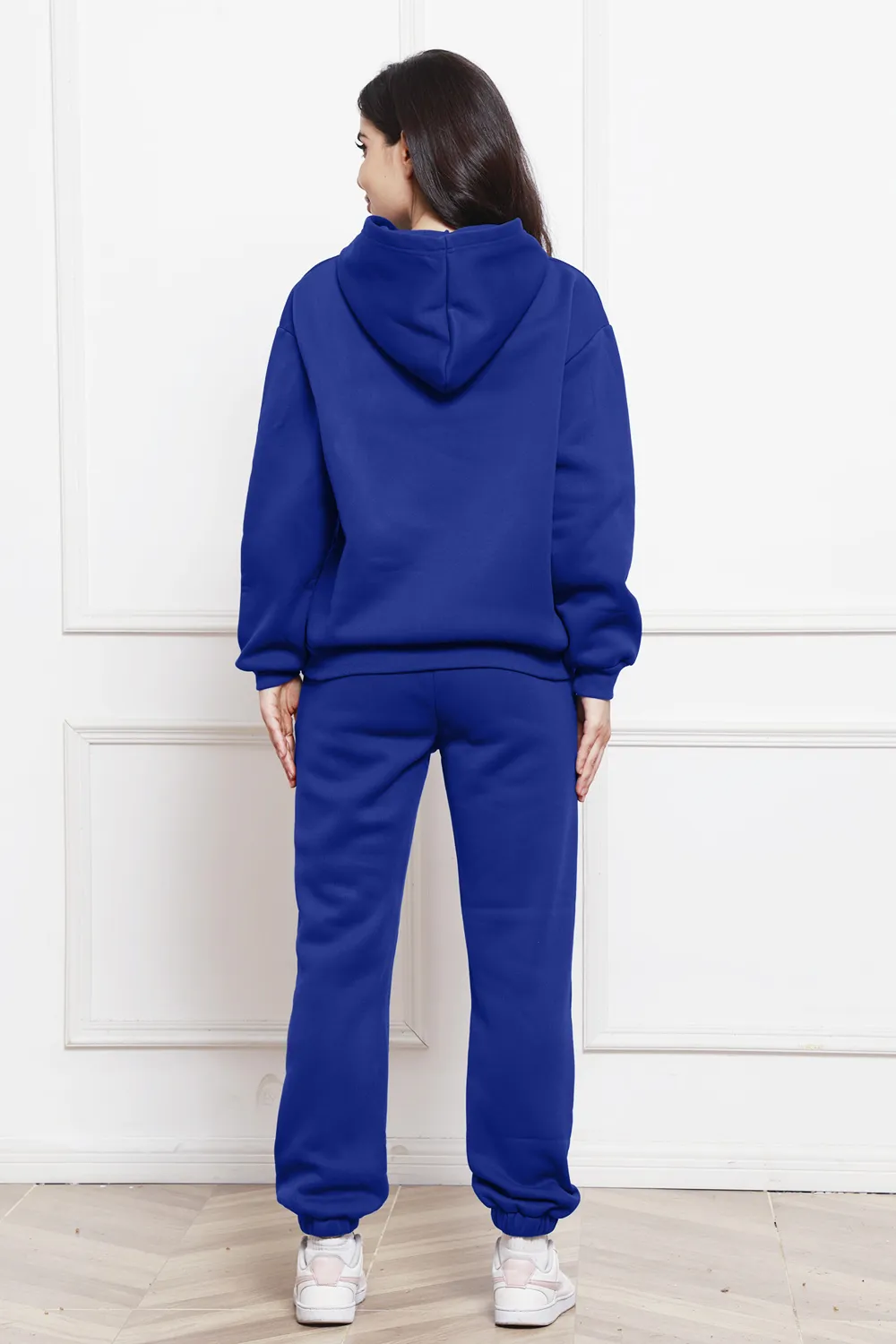 Drop Shoulder Long Sleeve Hoodie and Pants Set, image 9