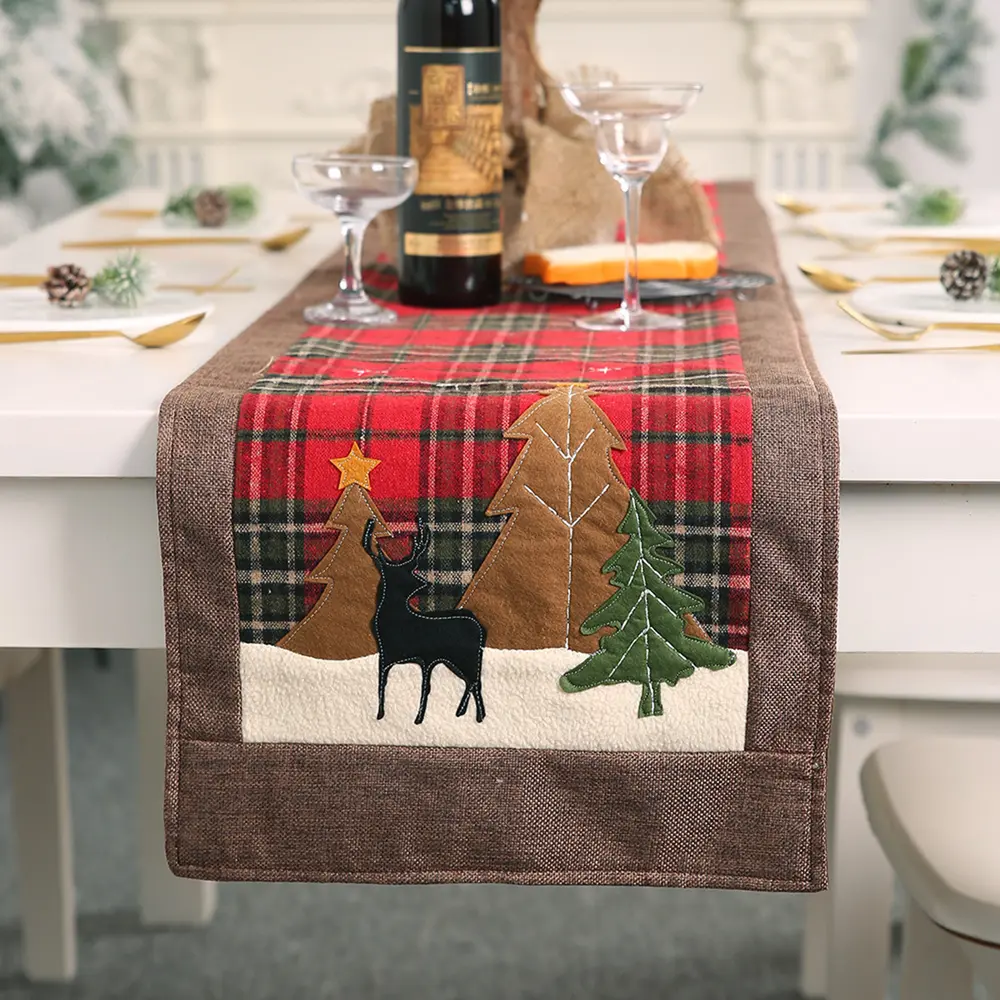 Plaid Christmas Element Table Runner, image 3