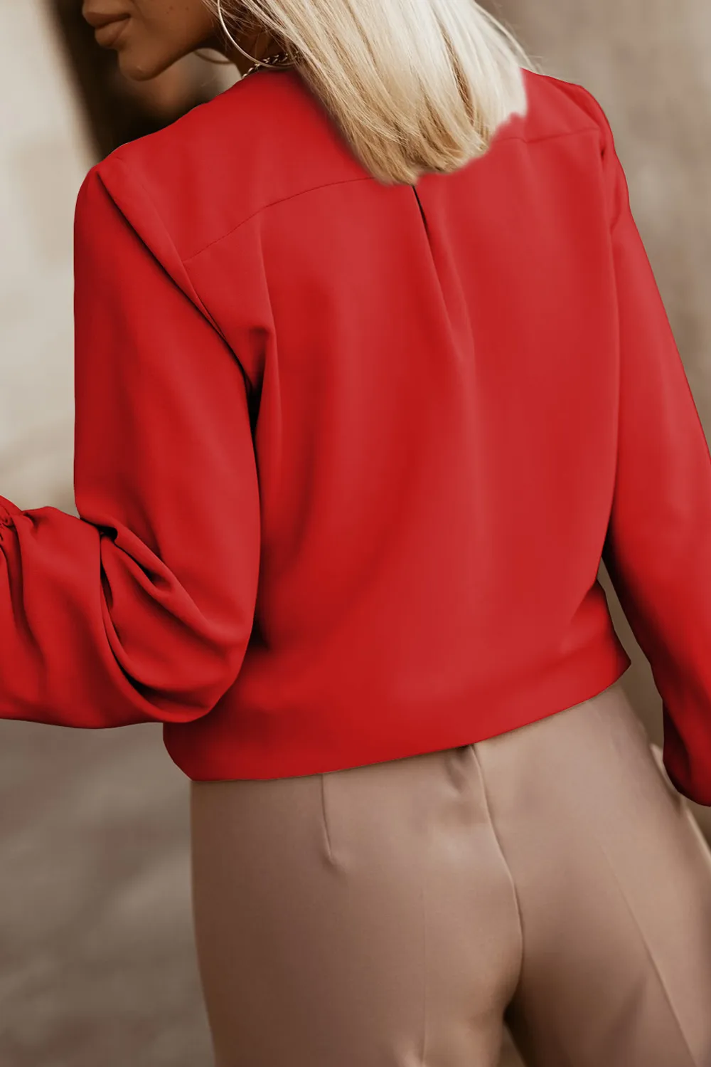 Button Up Round Neck Long Sleeve Shirt, image 34