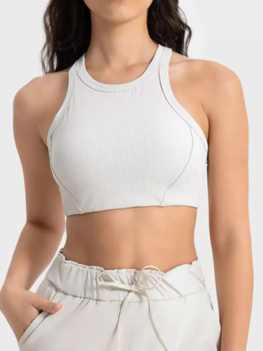 Wide Strap Cropped Sport Tank, image 16