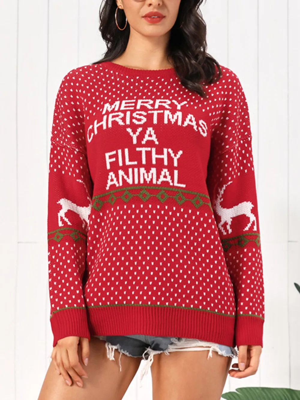 Christmas Element Round Neck Sweater, image 3