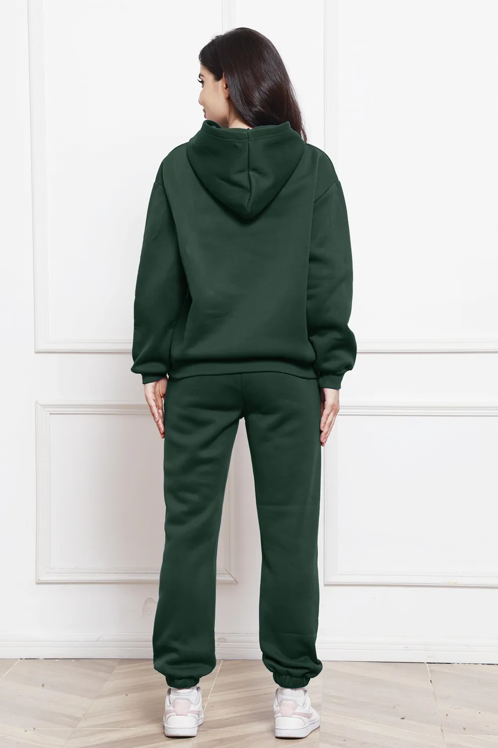 Drop Shoulder Long Sleeve Hoodie and Pants Set, image 21