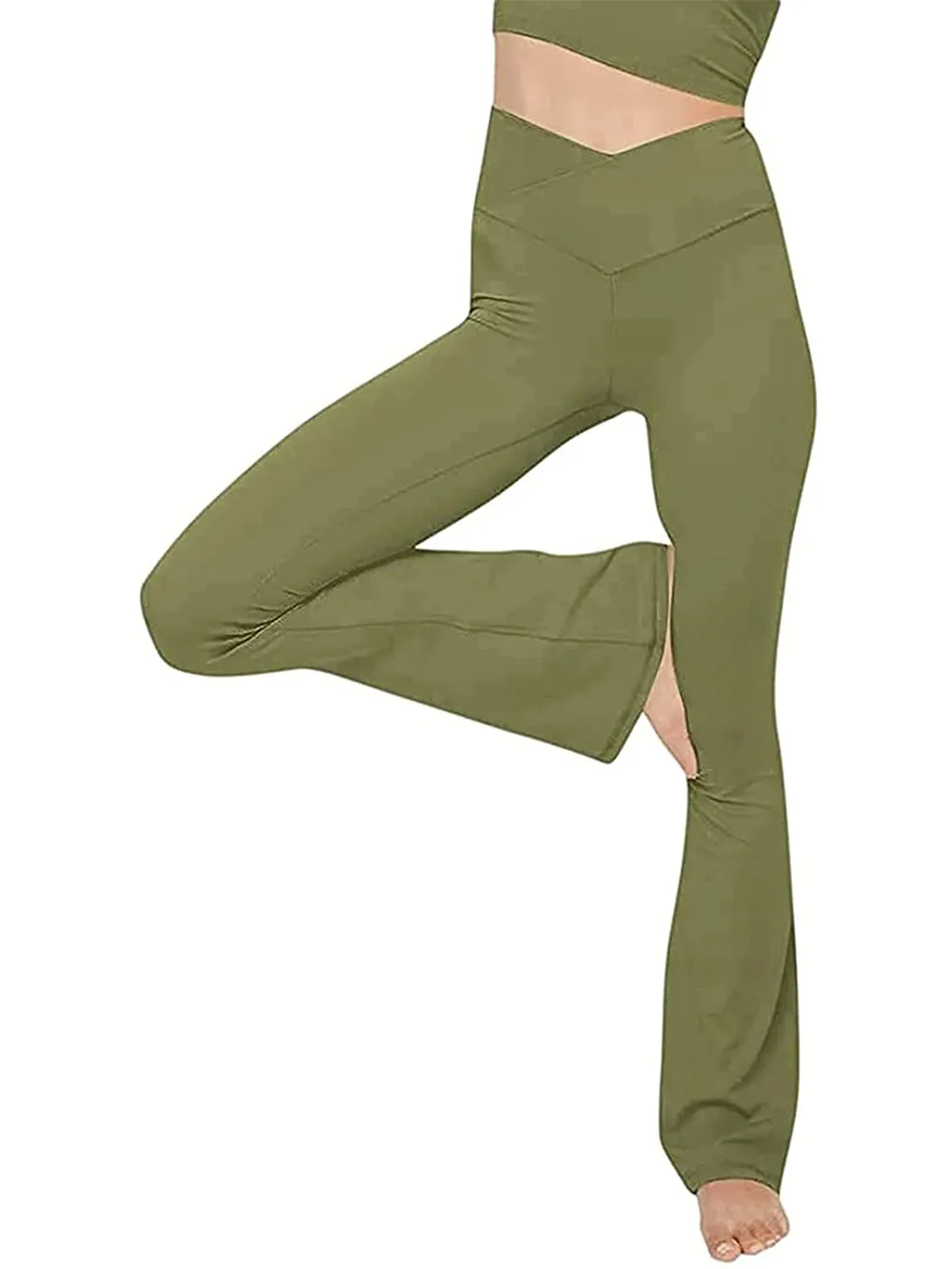 V-Waist Bootcut Long Pants, image 25