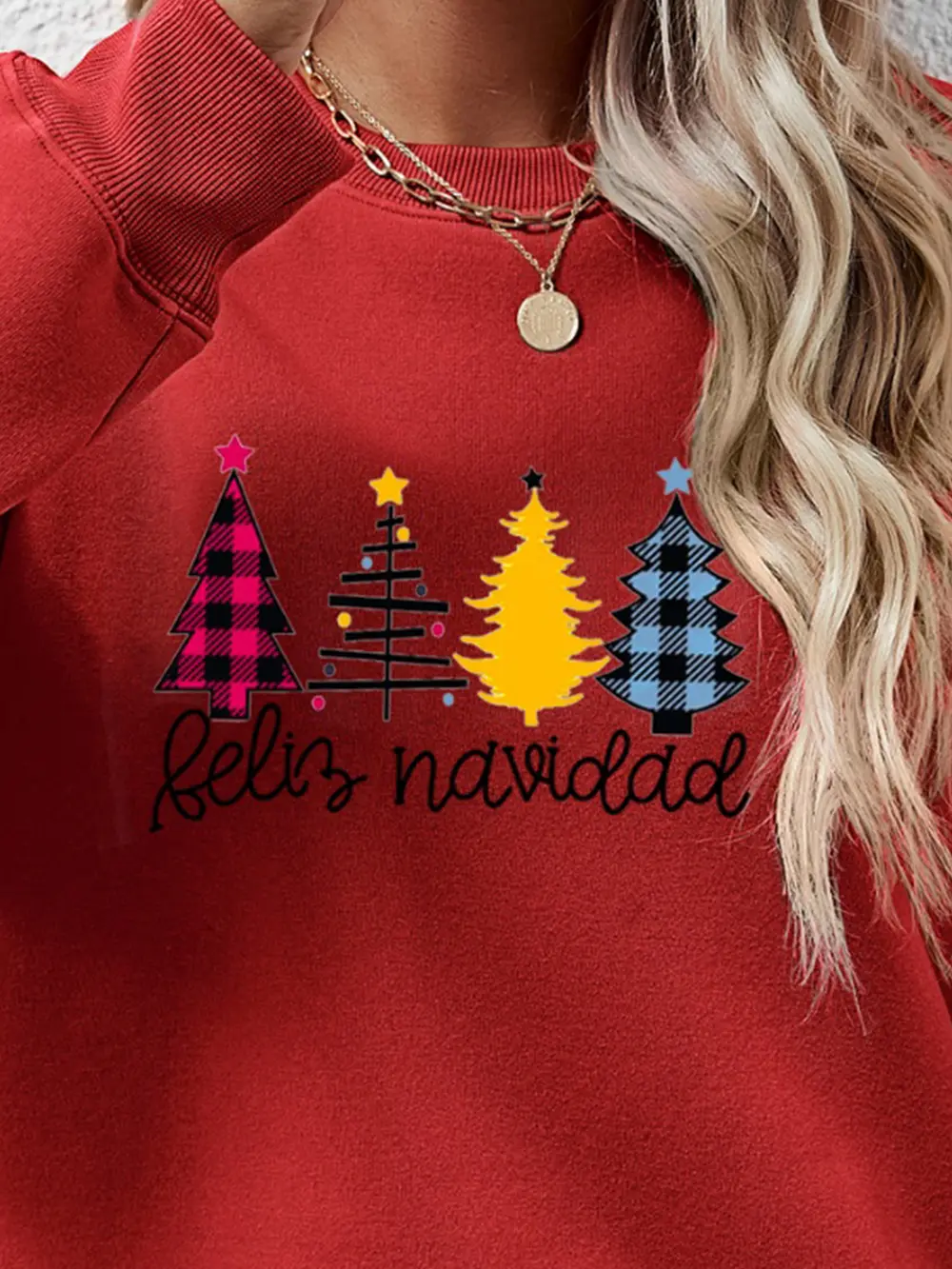 Round Neck Graphic Long Sleeve Sweatshirt, image 6
