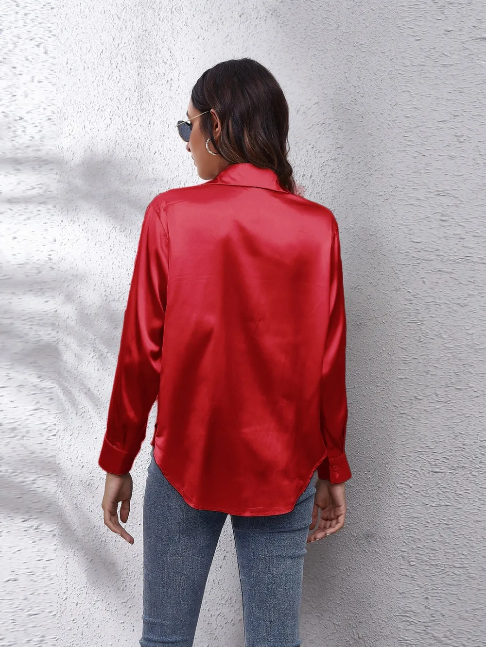Collared Neck Buttoned Long Sleeve Shirt, image 29