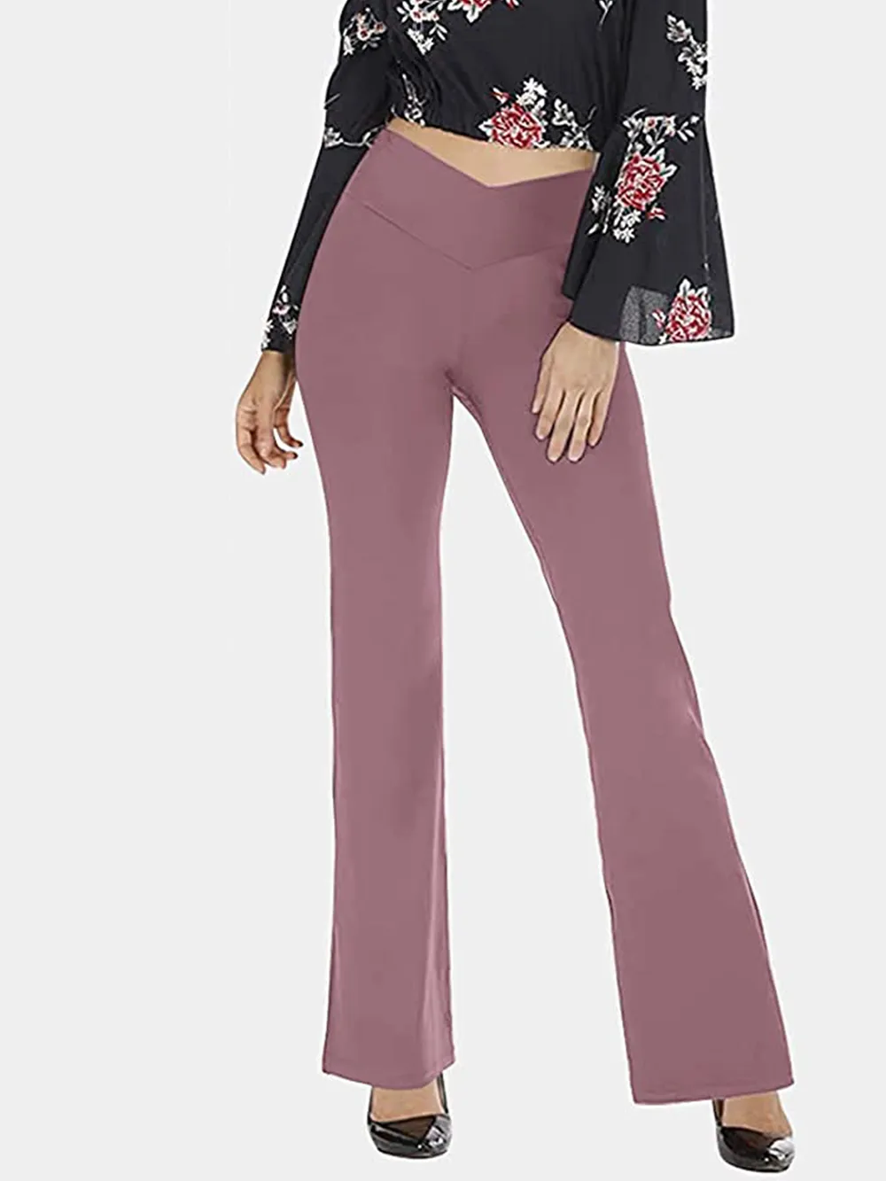 V-Waist Bootcut Long Pants, image 11