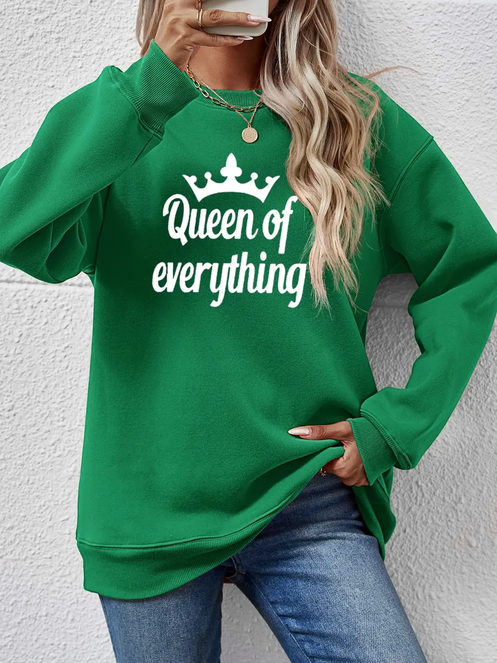 QUEEN OF EVERYTHING Round Neck Sweatshirt, image 20