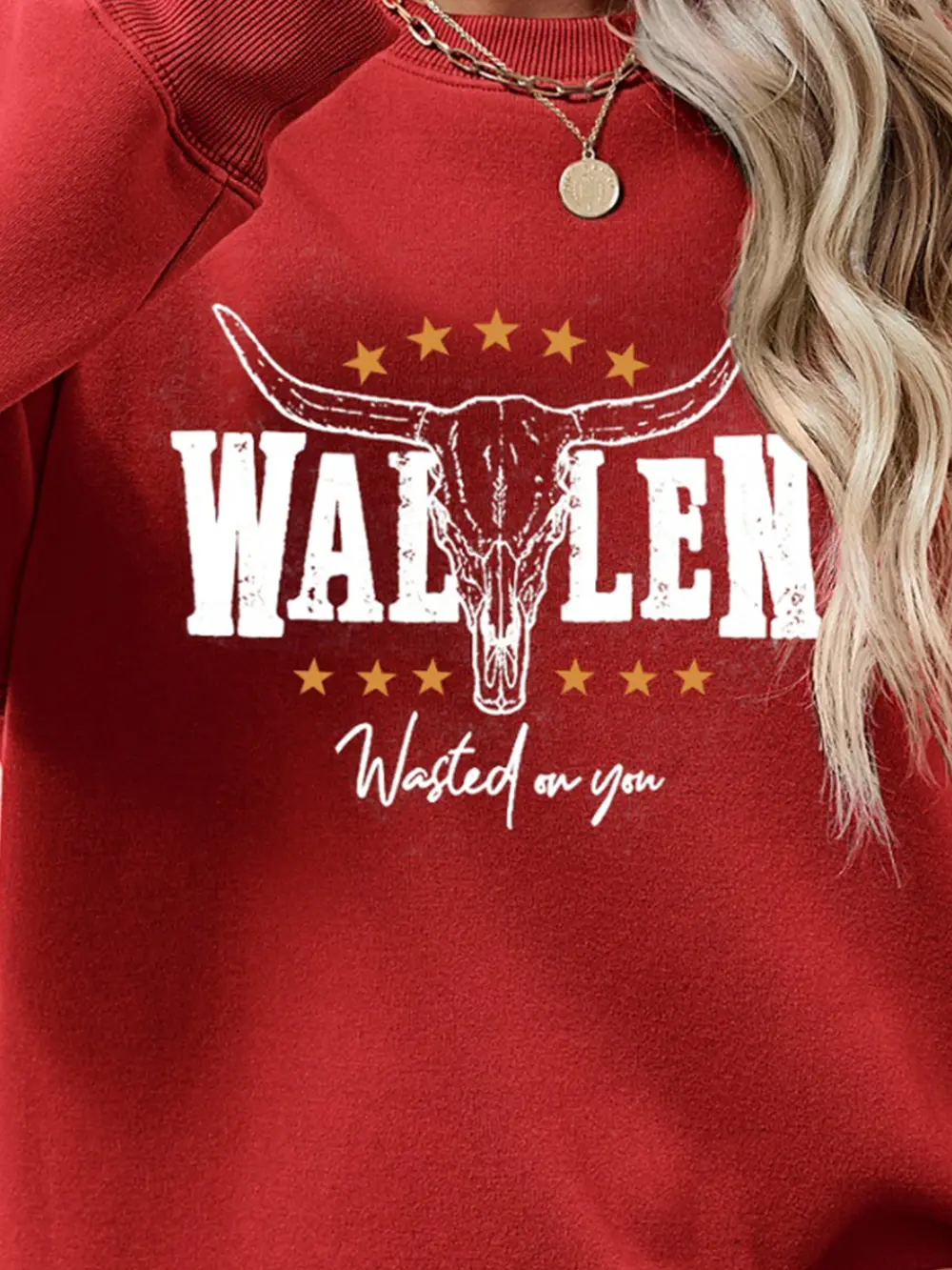 Graphic Round Neck Dropped Shoulder Sweatshirt, image 6