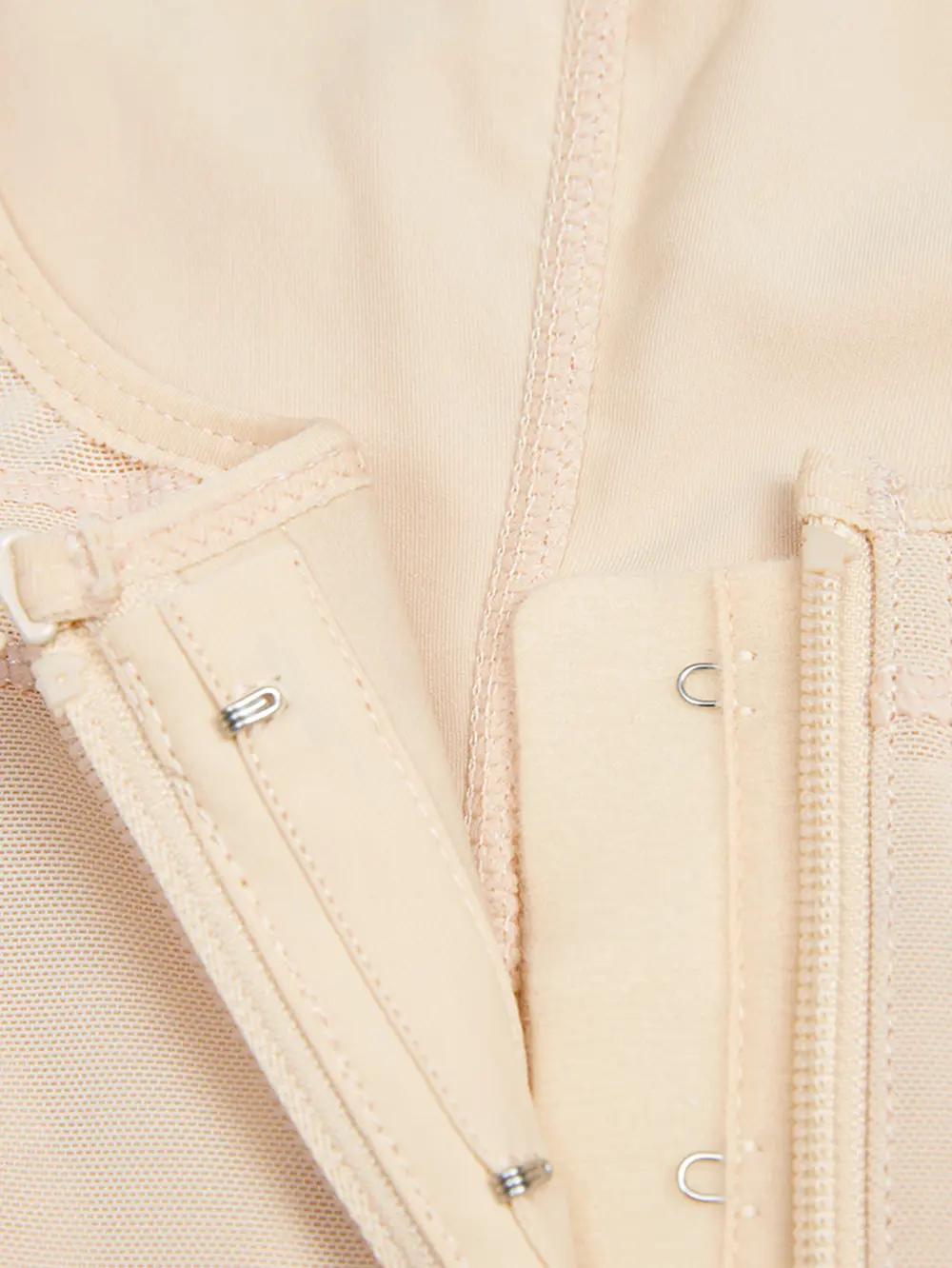 Full Size Zip Up Lace Detail Long Sleeve Shapewear, image 18