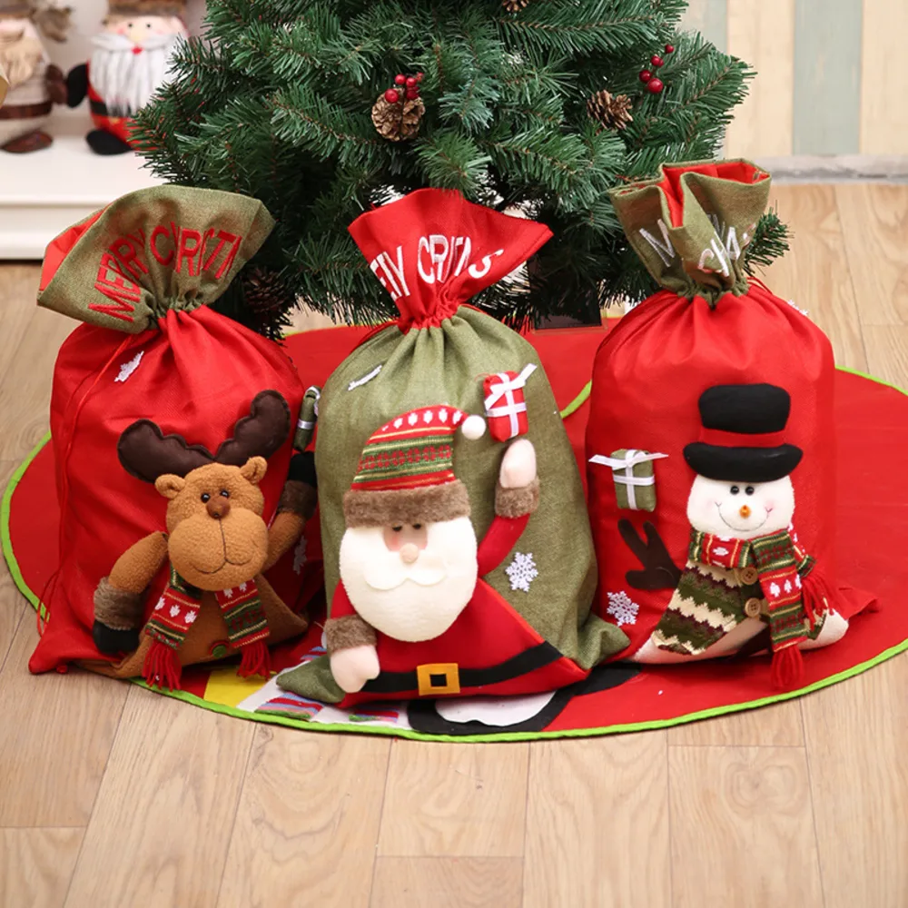 Drawstring Christmas Gift Bag, image 2