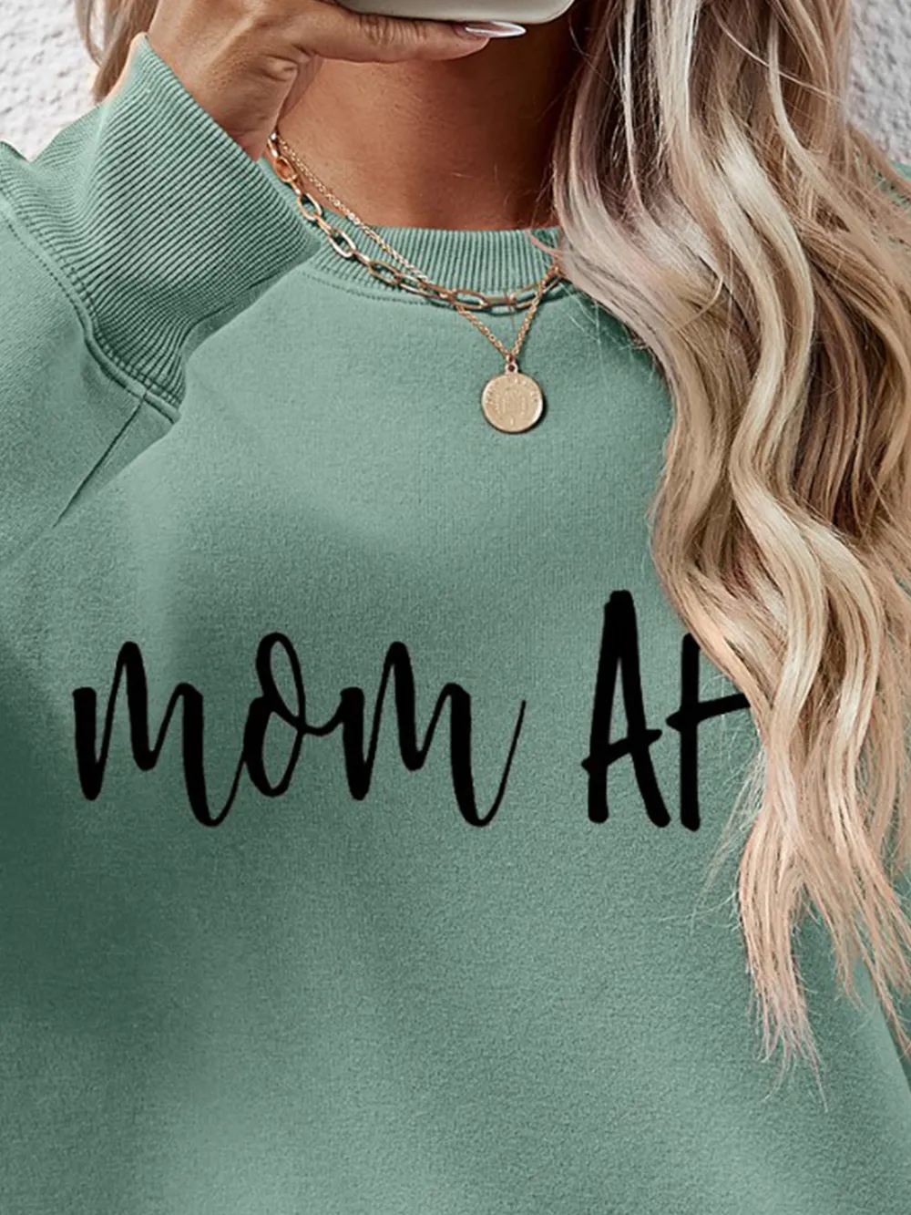 Letter Graphic Dropped Shoulder Sweatshirt, image 20
