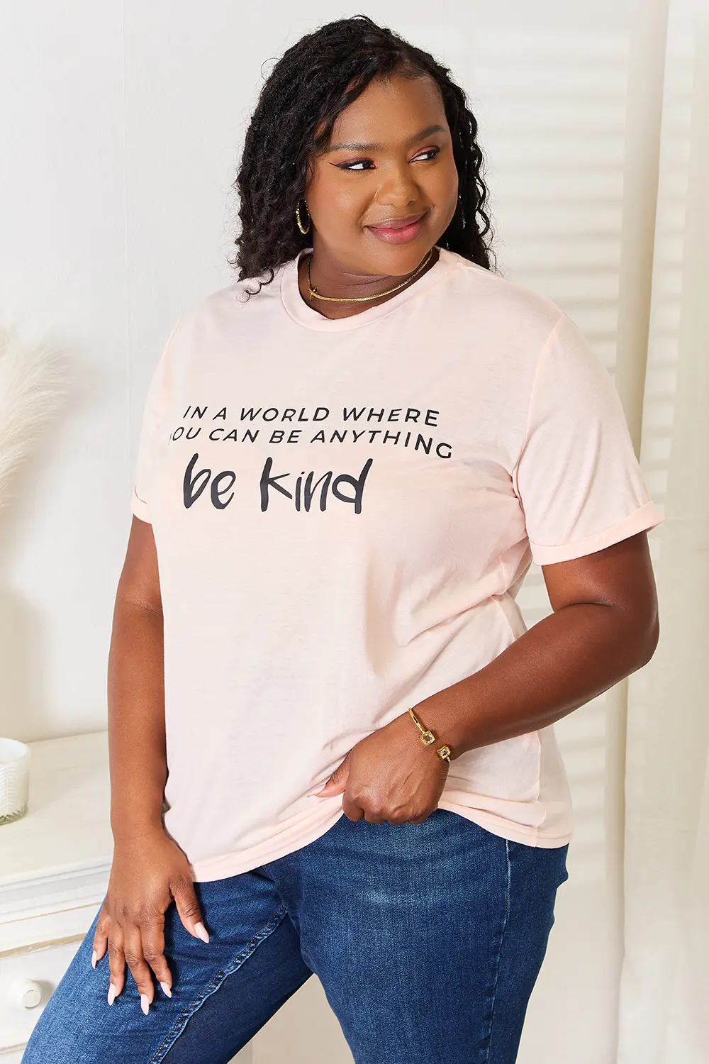 Slogan Graphic Cuffed T-Shirt, image 7