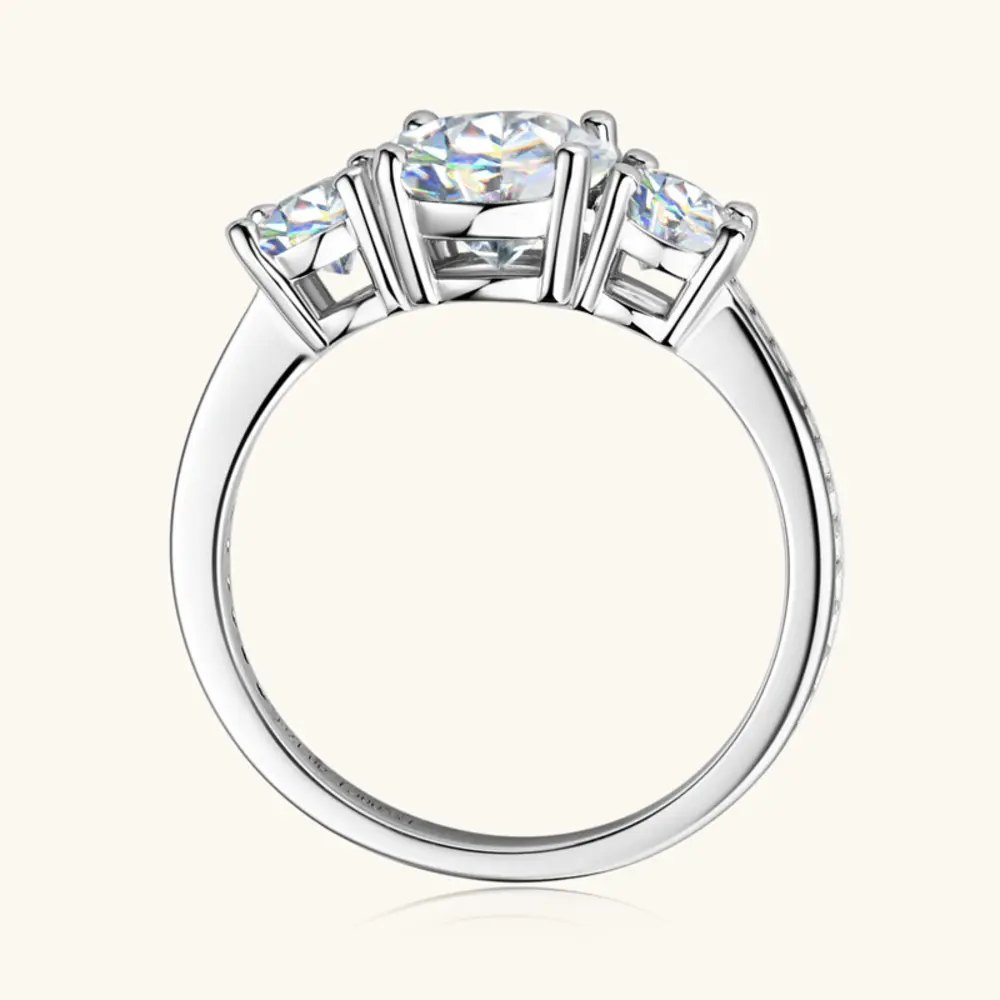 3 Carat Moissanite 925 Sterling Silver Ring, image 5