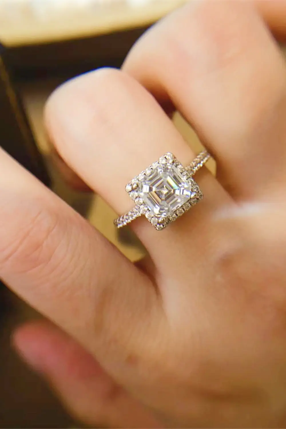 2 Carat Moissanite 925 Sterling Silver Ring, image 5