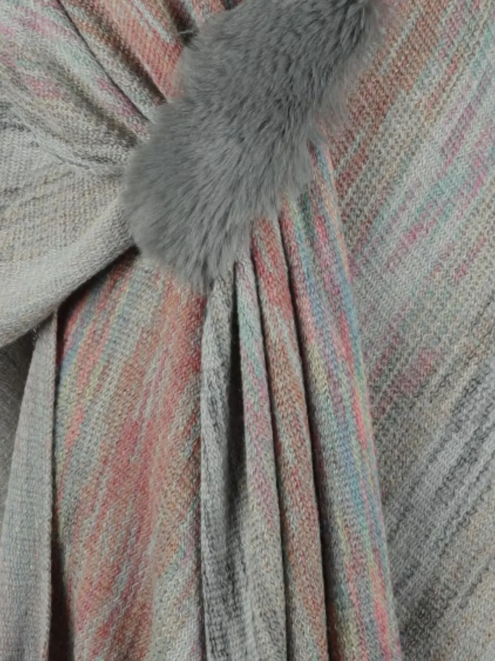 Heathered Fringe Hem Poncho, image 16