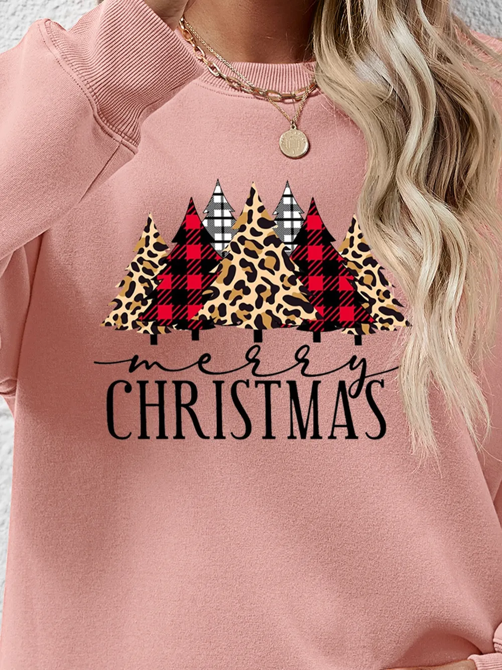 MERRY CHRISTMAS Round Neck Long Sleeve Sweatshirt, image 24