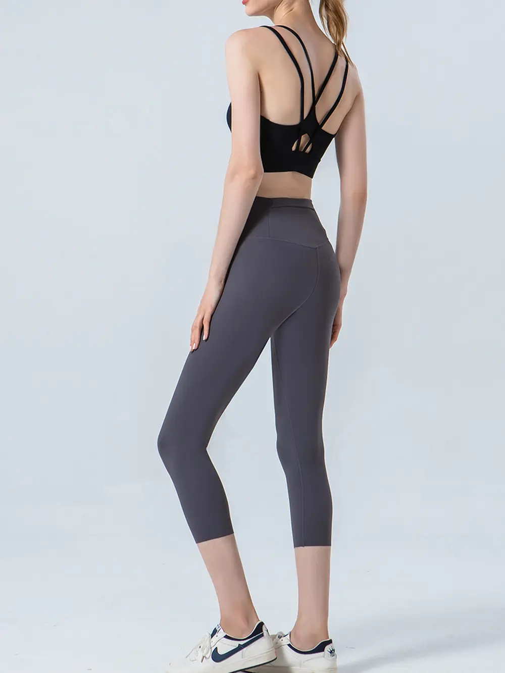 Wide Waistband Cropped Sports Leggings, image 18