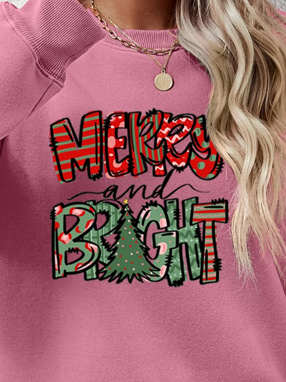 MERRY AND BRIGHT Long Sleeve Sweatshirt, image 9