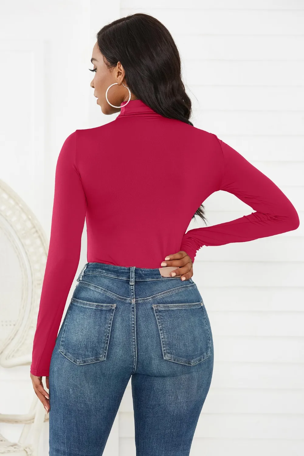 Turtleneck Long Sleeve Bodysuit, image 15