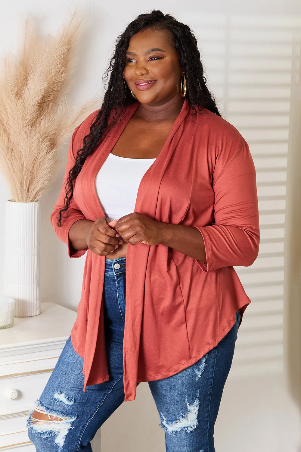 Full Size Open Front Cardigan, image 6
