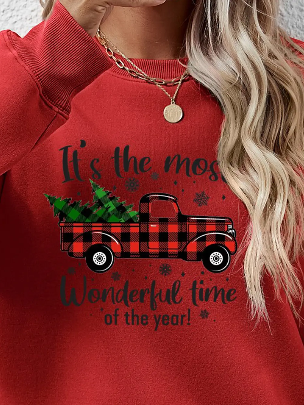Graphic Round Neck Long Sleeve Sweatshirt, image 11