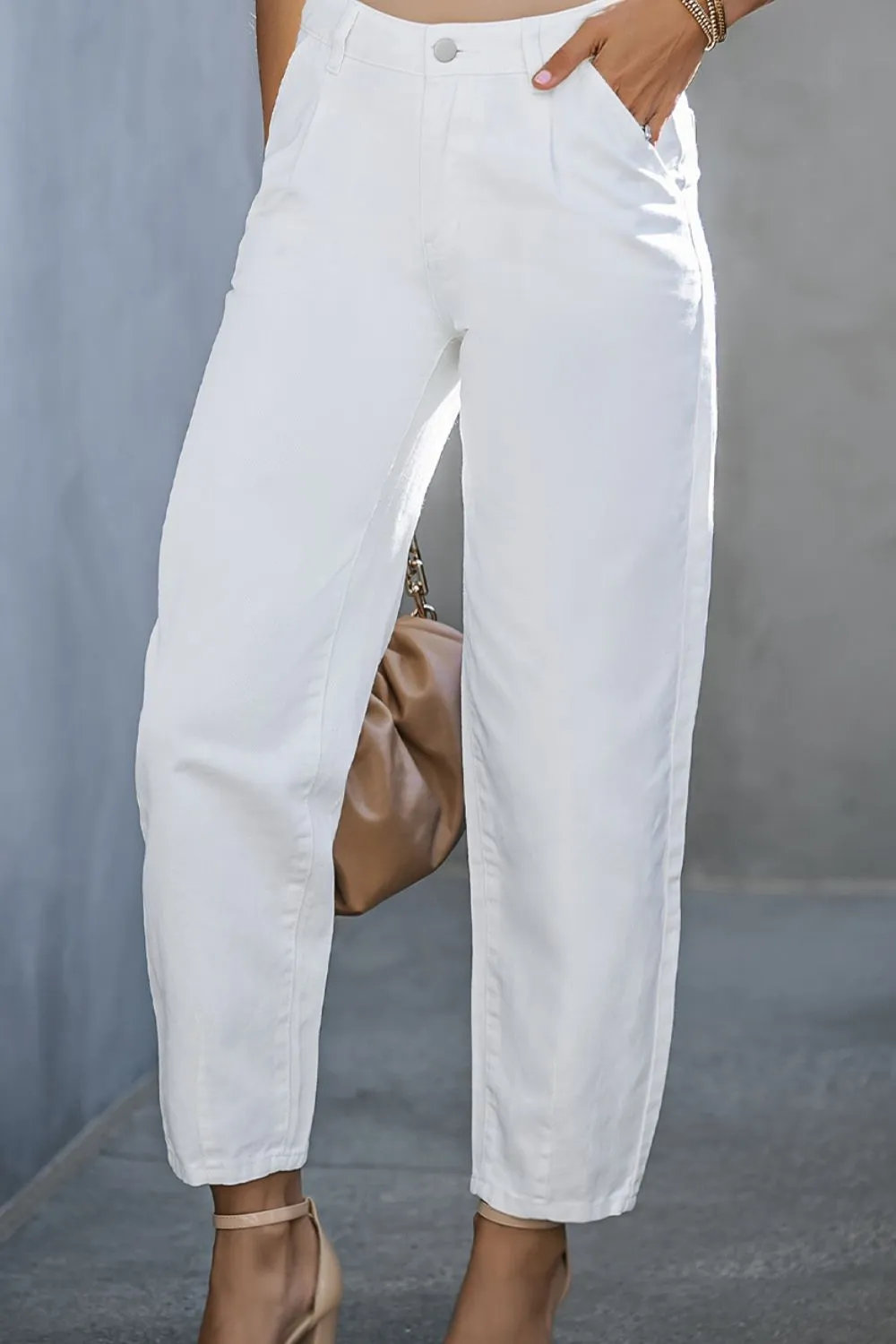 High-Waist Straight Jeans, image 6