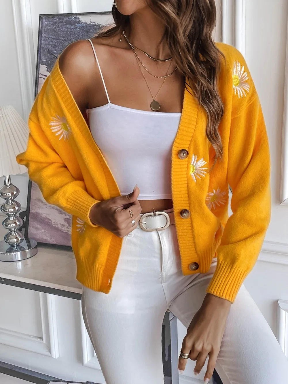 Floral Button Up Cardigan, image 14