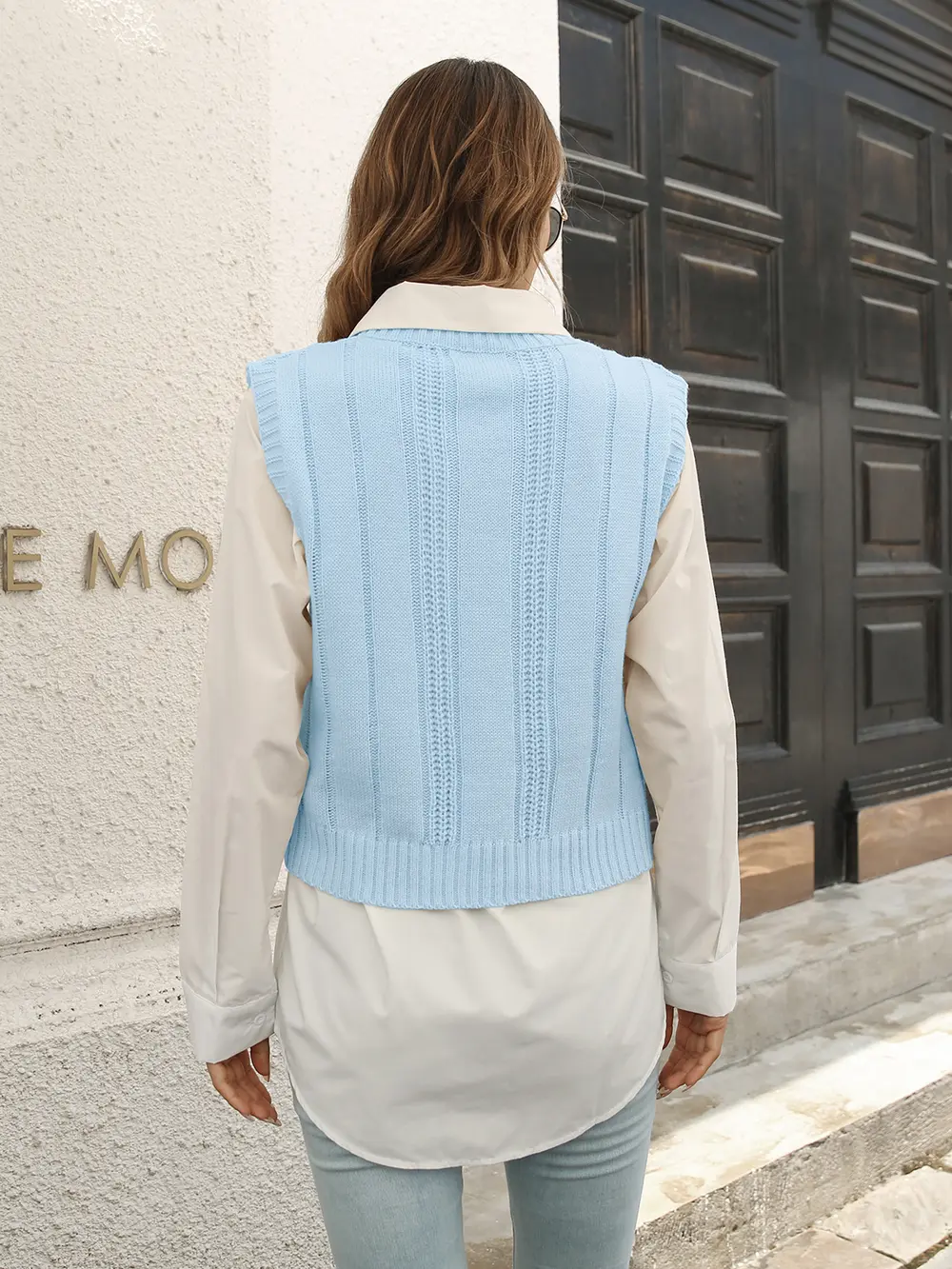 Urban Style V-Neck Sweater Vest, image 9