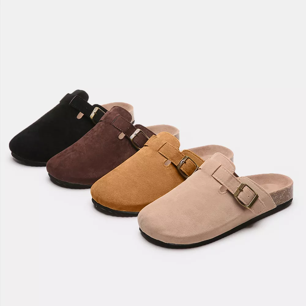 Suede Closed Toe Buckle Slide, image 25