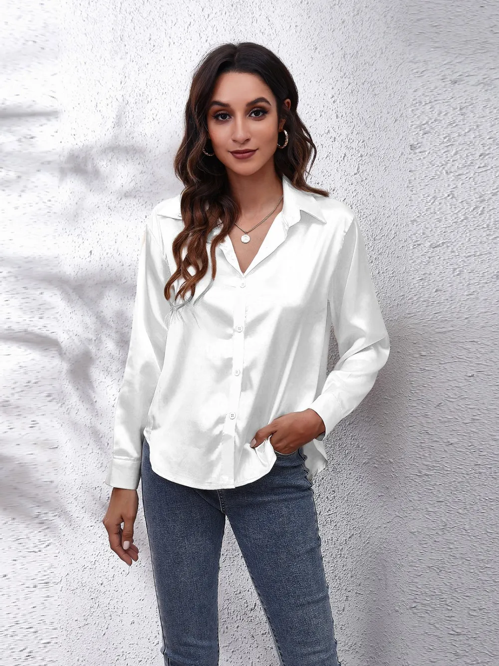 Button Up Collared Neck Long Sleeve Shirt, image 16