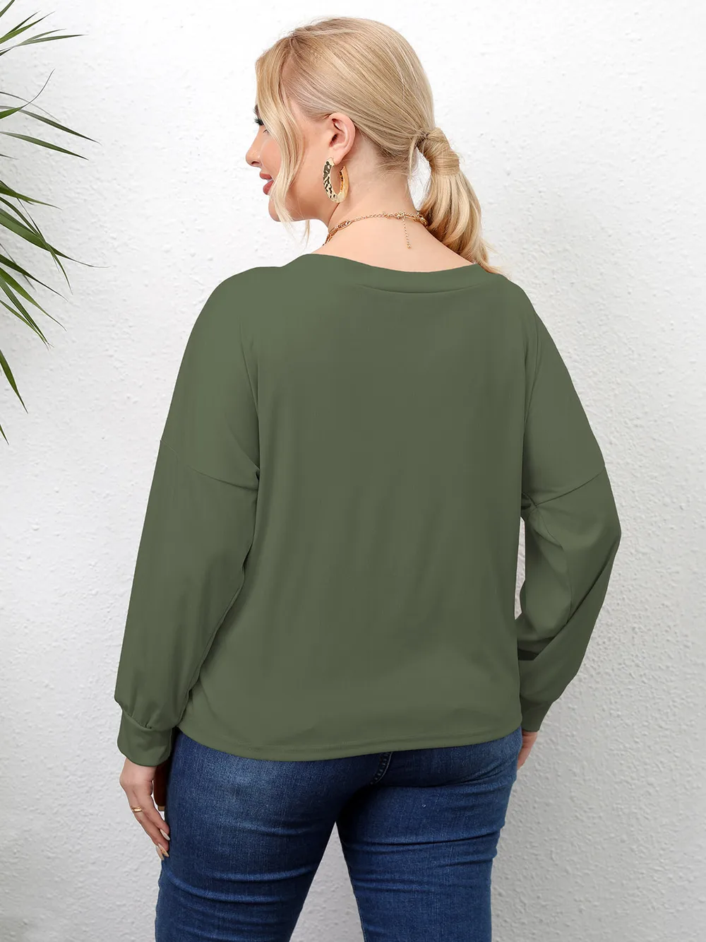 Plus Size Twisted Drop Shoulder T-Shirt, image 6