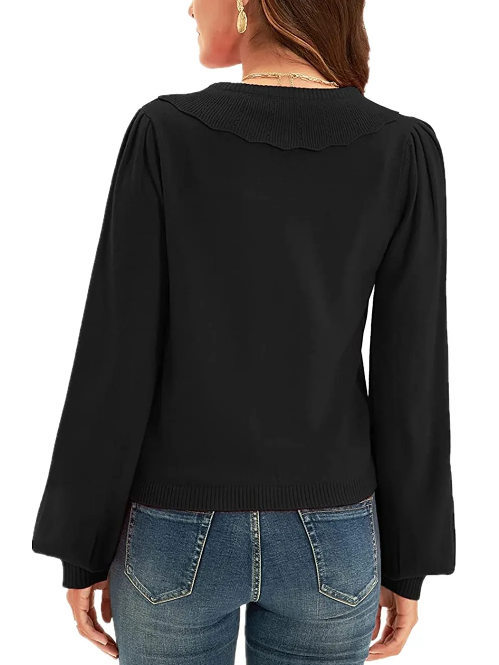 Collared Long Sleeve Button Down Cardigan, image 6