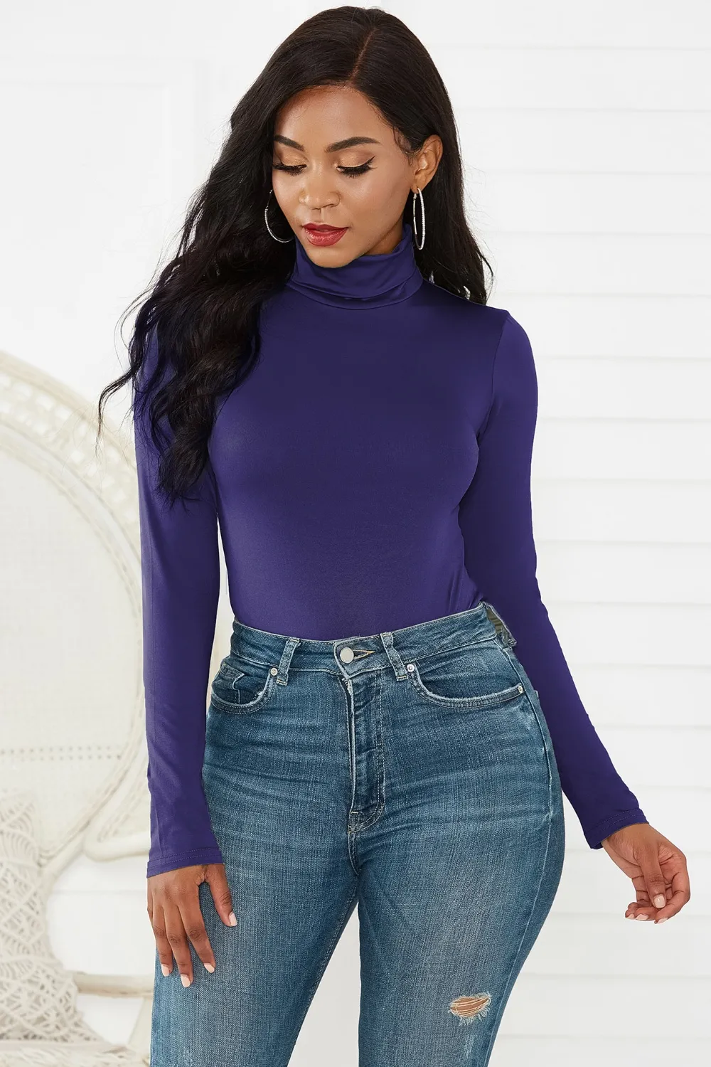 Turtleneck Long Sleeve Bodysuit, image 25