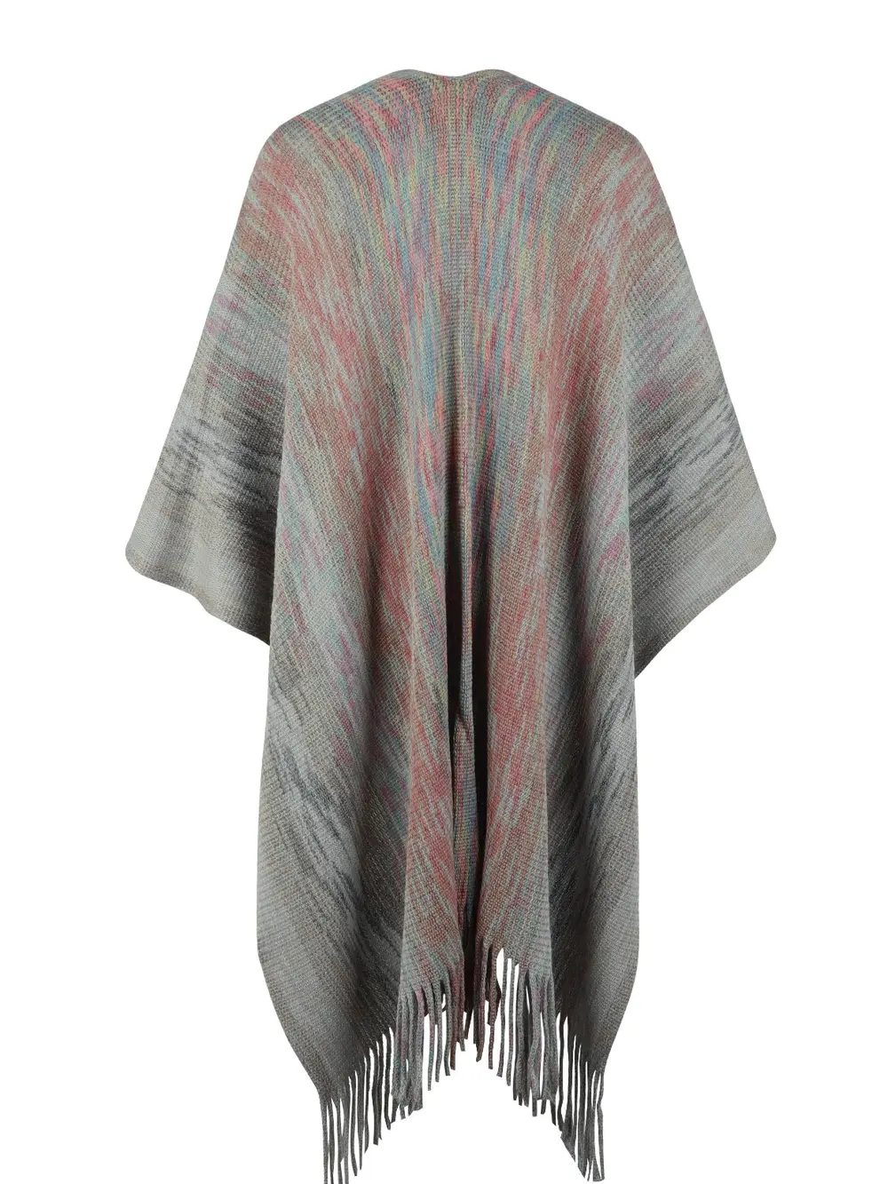 Heathered Fringe Hem Poncho, image 15