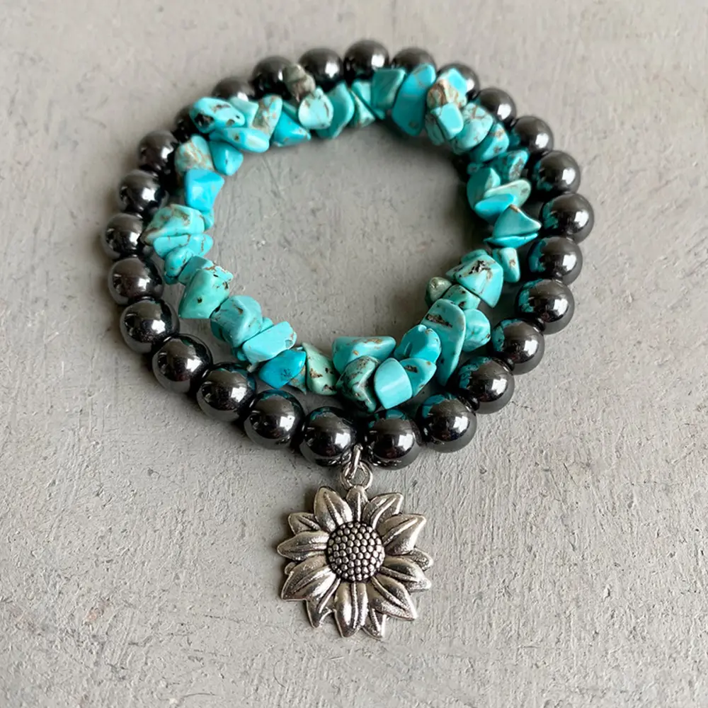 Turquoise Alloy Bracelet, image 7