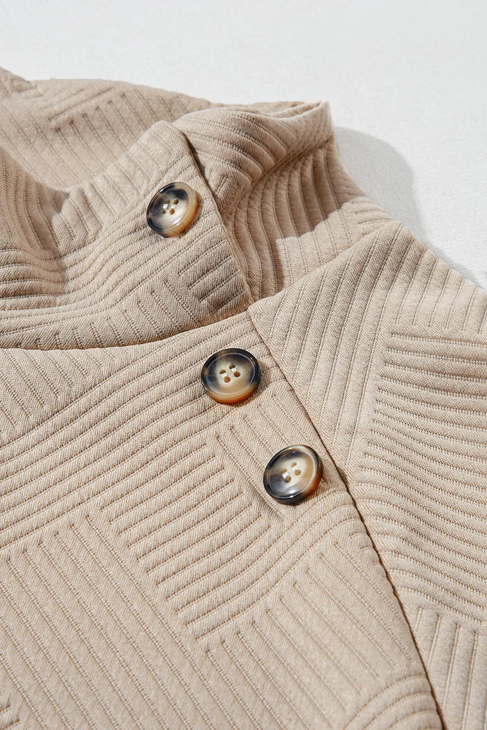 Textured Turtleneck Long Sleeve Sweatshirt, image 2