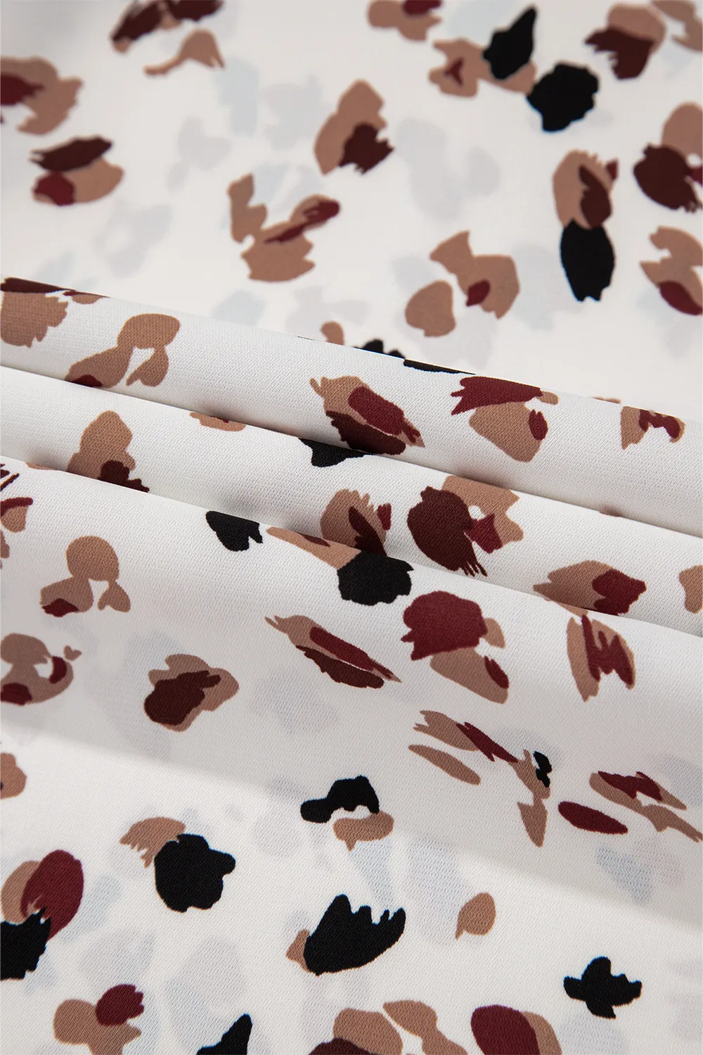 Printed Mock Neck Balloon Sleeve Blouse, image 2