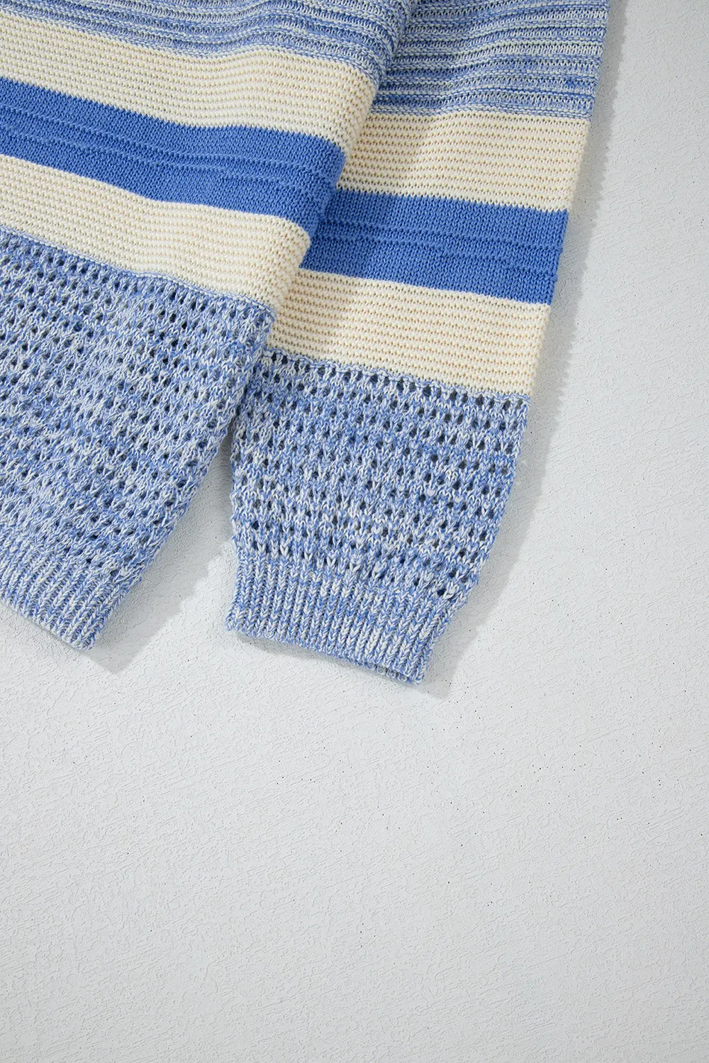 Contrast Round Neck Long Sleeve Sweater, image 8