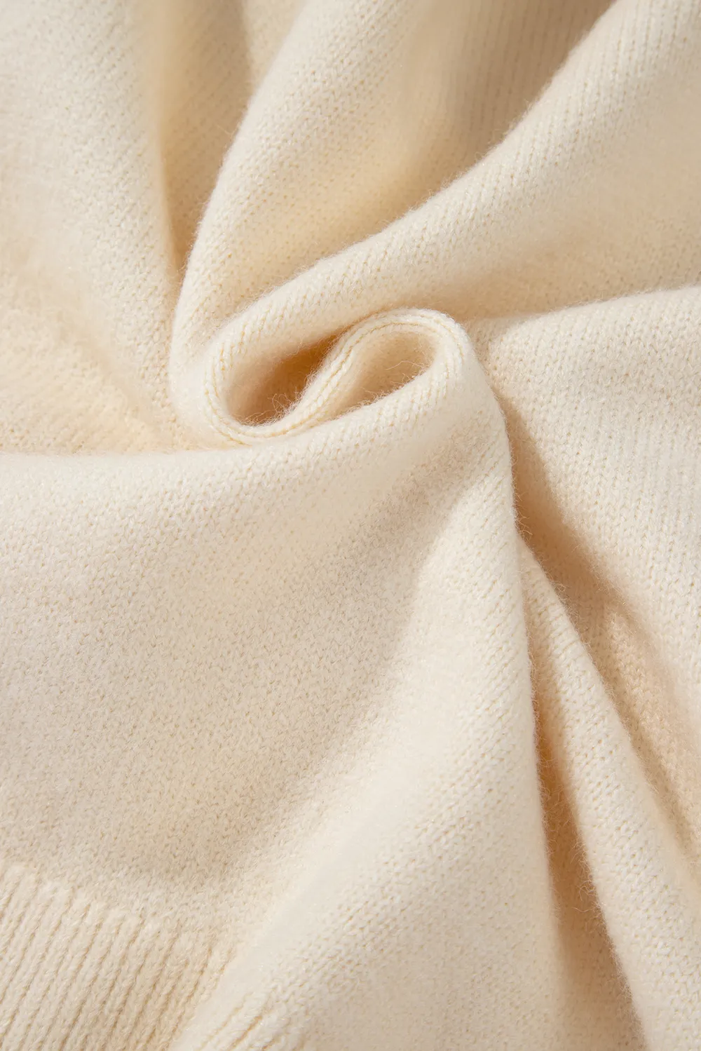 Bowknot Front V Neck Long Sleeve Sweater, image 2