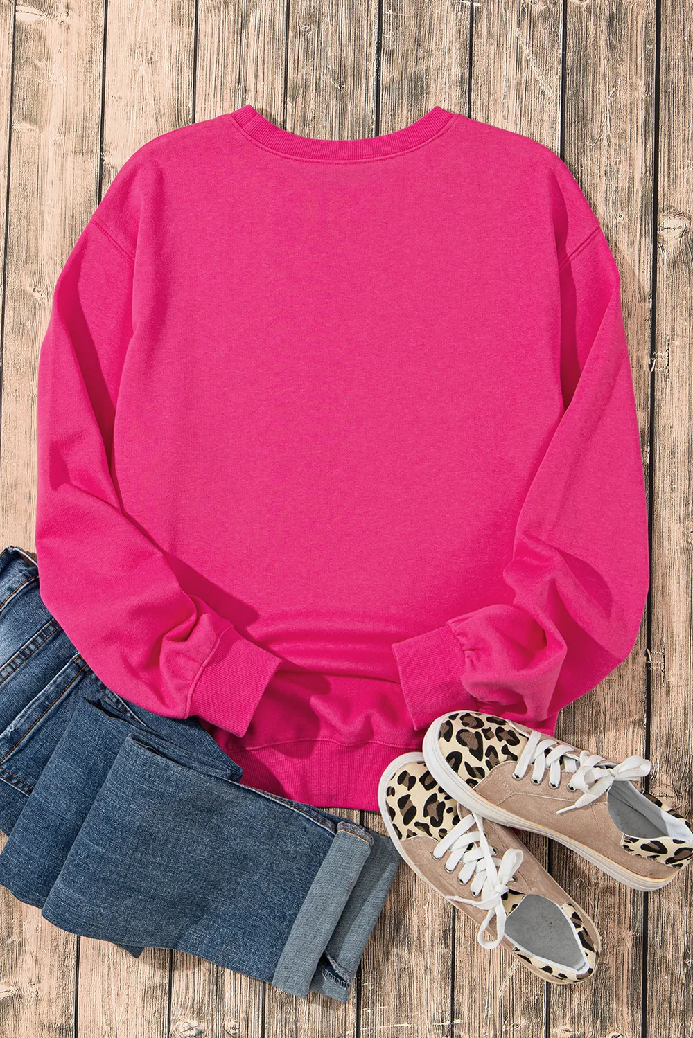 Heart Patch Long Sleeve Sweatshirt, image 2