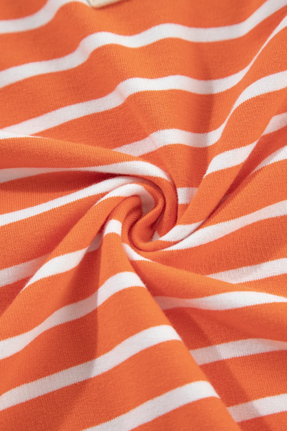 Striped Johnny Collar Long Sleeve Sweatshirt, image 2